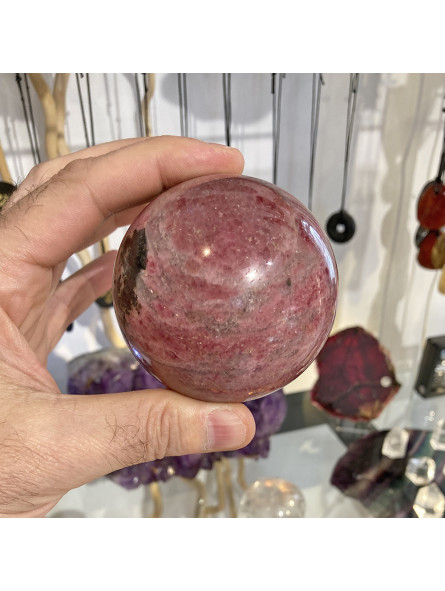 Sphère en Rhodonite Extra - 622 Grammes