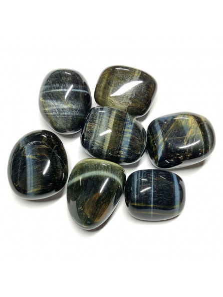 Pierres Roulées Œil De Faucon - 50g (2.5 à 4 Cm) - Brésil - Naturosphère