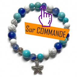 Bracelet Boules Howlite,...