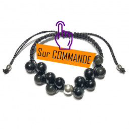 Bracelet Boules Macramé en...