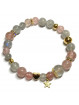 Bracelet Boules Labradorite & Quartz Fraise