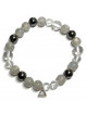 Bracelet boules en Labradorite, Shungite & en Cristal de Roche