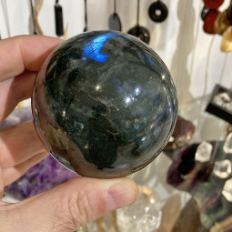 Sphère en Labradorite de 72 mm de Diamètre