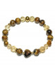 Bracelet Boules en Oeil de Tigre & en Citrine