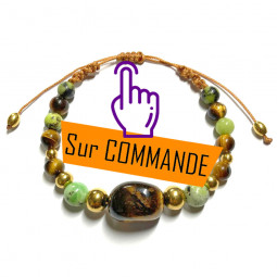 Bracelet Boules Macramé en...