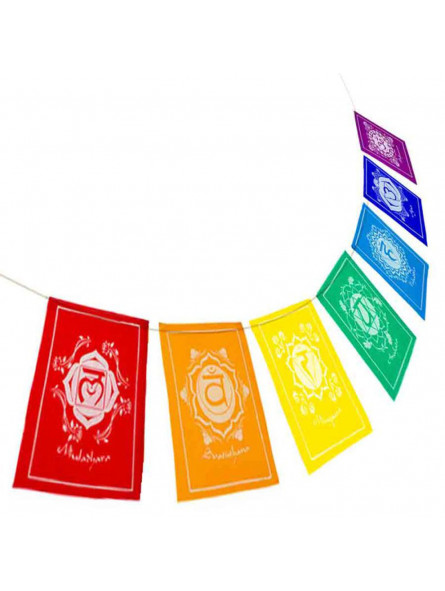 7 Drapeaux Des Chakras - 140cm