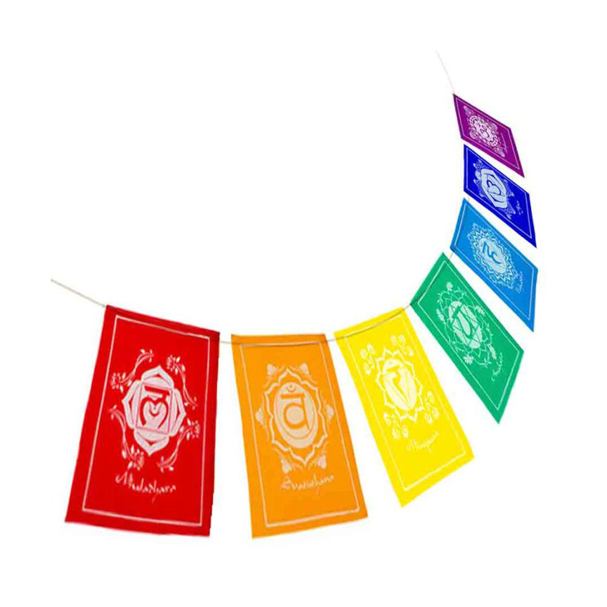 7 Drapeaux Des Chakras - 140cm