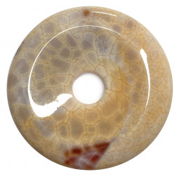 Pendentif en Agate Feu - Donut de 40mm