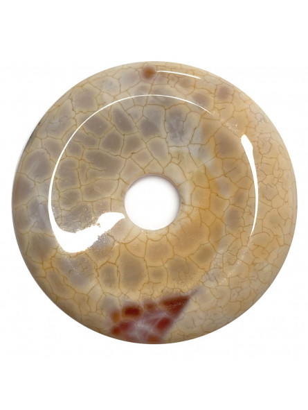 Pendentif en Agate Feu - Donut de 40mm