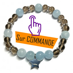 Bracelet en Aigue Marine &...