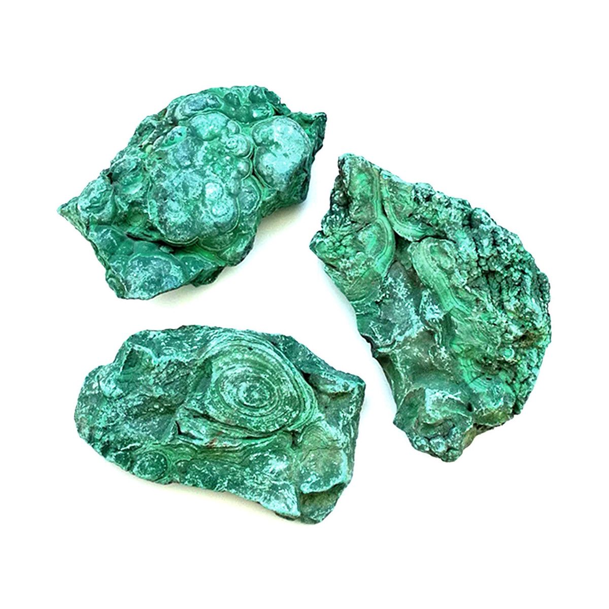 Bloc de Malachite Brute en Sachet de 100 Grammes