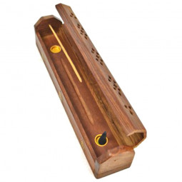 Porte Encens en Bois Avec Motif Bouddha