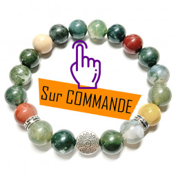 Bracelet en Jaspe Mokaïte &...