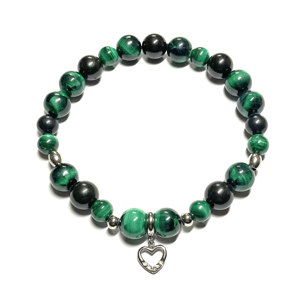 Bracelet Boules création en Shungite & Malachite