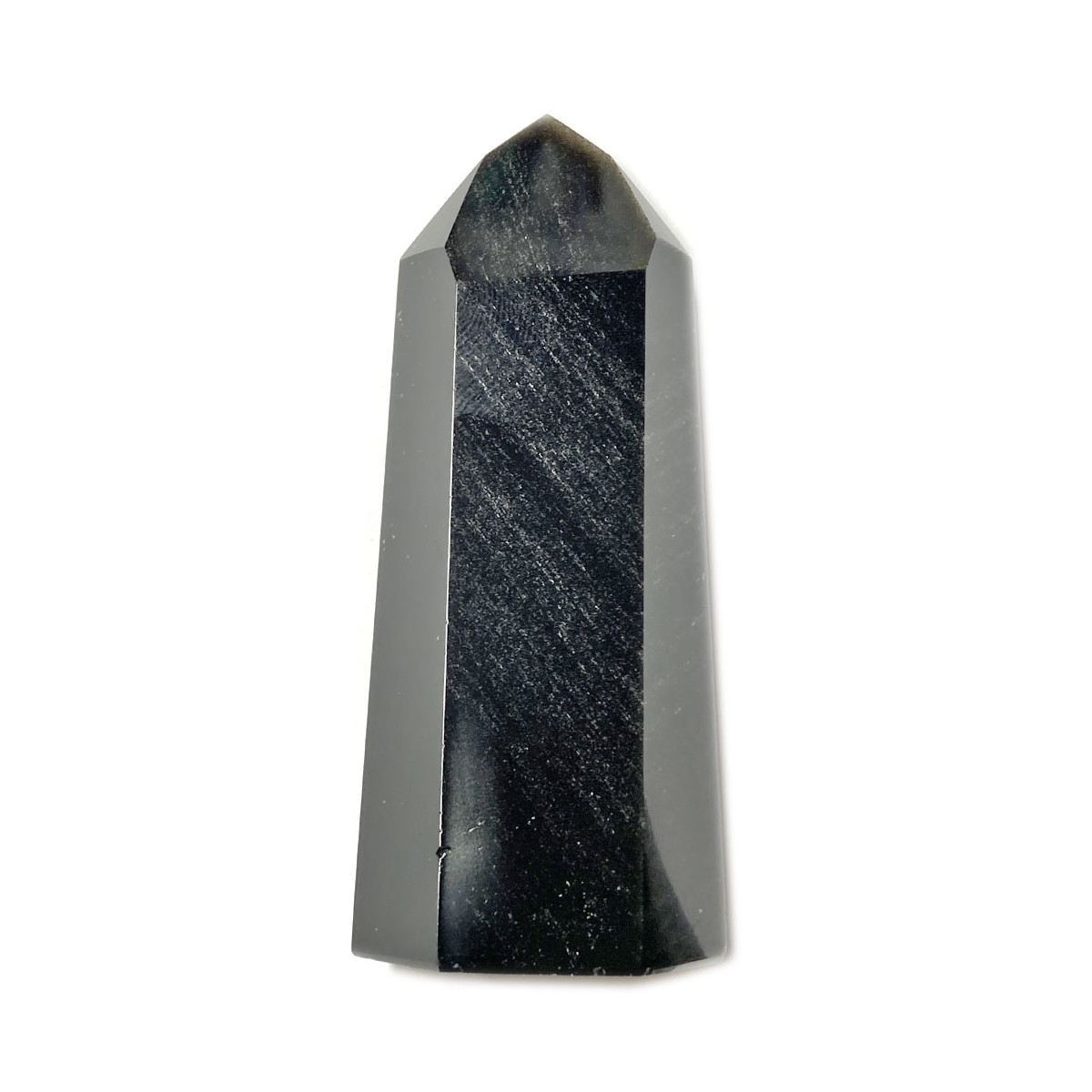 Pointe en Obsidienne Argentée de 130 Grammes