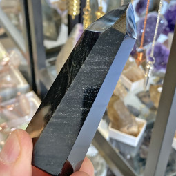 Pointe en Obsidienne Argentée de 130 Grammes