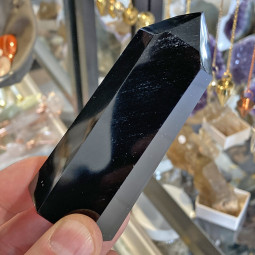 Pointe en Obsidienne Argentée de 130 Grammes