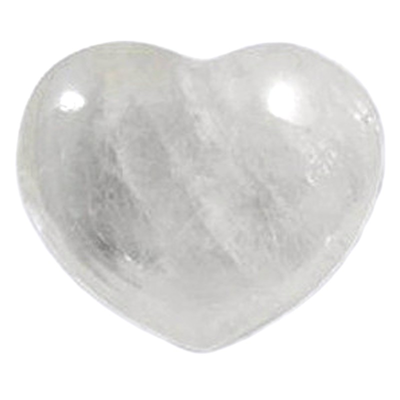 Coeur en Cristal de Roche - 5 cm