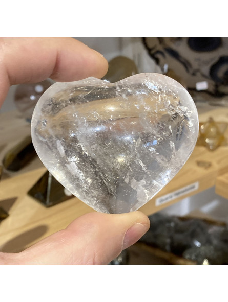 Coeur en Cristal de Roche - 100 Grammes