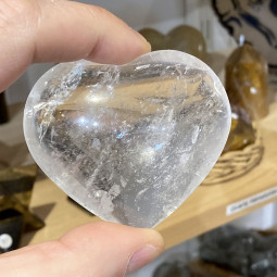 Coeur en Cristal de Roche - 100 Grammes