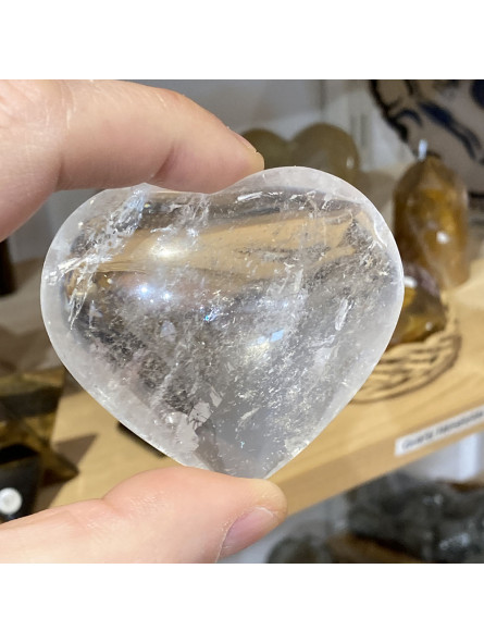 Coeur en Cristal de Roche - 100 Grammes