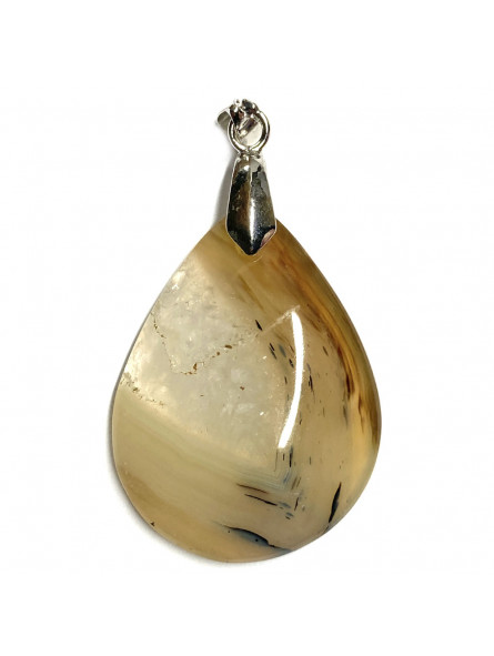 Pendentif en Agate Dendrite Goutte