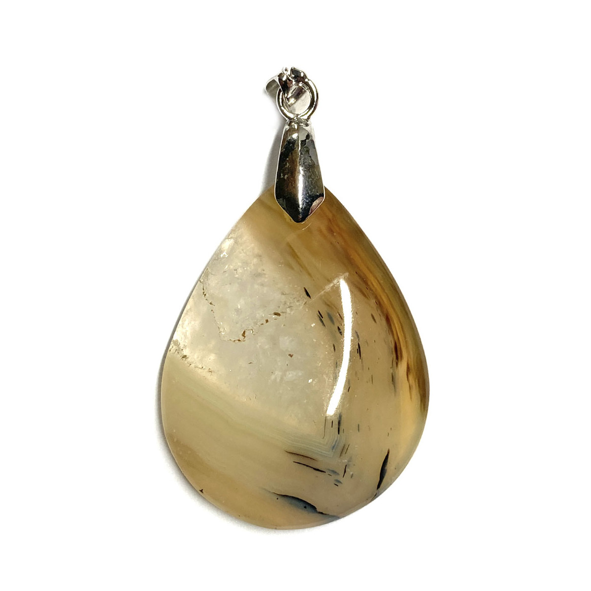 Pendentif en Agate Dendrite Goutte