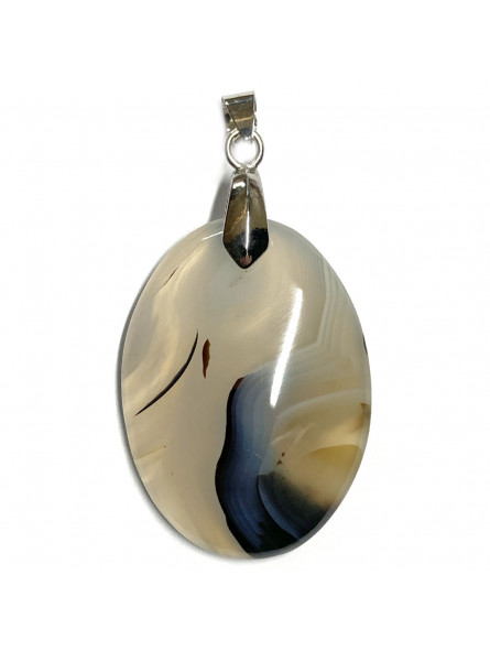 Pendentif en Agate Dendrite Ovale