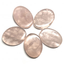 Galet Plat de Quartz Rose pour Chakra