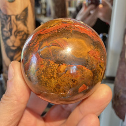 Sphère en Jaspe Rouge - 68 mm