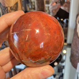Sphère en Jaspe Rouge - 68 mm