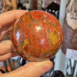 Sphère en Jaspe Rouge - 68 mm