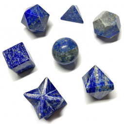 Solides de Platon en Lapis-Lazuli par 5