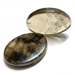 Galet Plat de Quartz Fumé pour Chakra