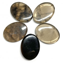 Galet Plat de Quartz Fumé pour Chakra