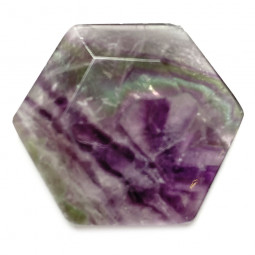 Hexagone en Fluorite Multicolore - 26 Grammes