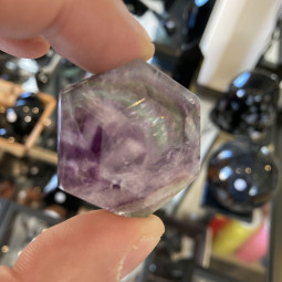 Hexagone en Fluorite Multicolore - 26 Grammes