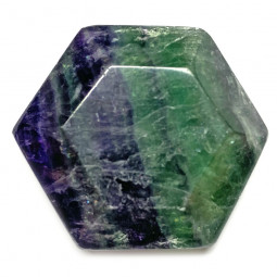 Hexagone en Fluorite Multicolore - 33 Grammes