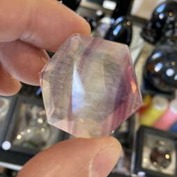 Hexagone en Fluorite Multicolore - 38 Grammes