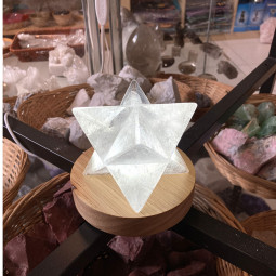 Merkaba en Cristal de Roche - 370 Grammes
