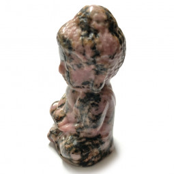 Statuette Bouddha en Rhodonite