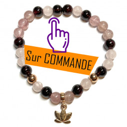 Bracelet en Quartz Rose,...