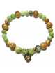 Bracelet boules en Jaspe Paysage & en Chrysoprase