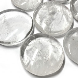 Galet Plat de Cristal de Roche pour Chakra