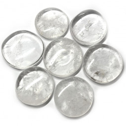 Galet Plat de Cristal de Roche pour Chakra