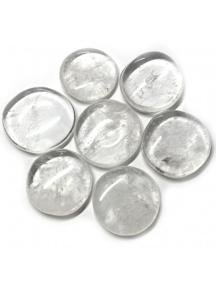 Galet Plat de Cristal de Roche pour Chakra