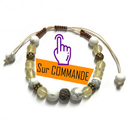 Bracelet Boules Macramé en...