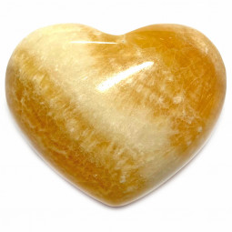 Coeur en Calcite Orange