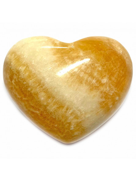 Coeur en Calcite Orange