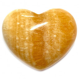 Coeur en Calcite Orange